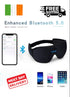 Bluetooth Sleep Mask -  Upgraded 3D Contoured Headphones, 100% Blackout for Men & Women. Ideal for Travel, Nap, Yoga, Meditation, Night Sleep