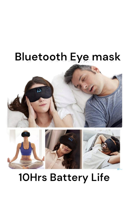 Bluetooth Sleep Mask -  Upgraded 3D Contoured Headphones, 100% Blackout for Men & Women. Ideal for Travel, Nap, Yoga, Meditation, Night Sleep
