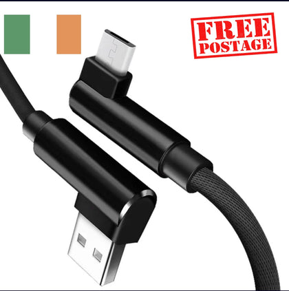 Usb Double 90 Degree Fast Charging USB Cable Cotton Data Cable Elbow Cable